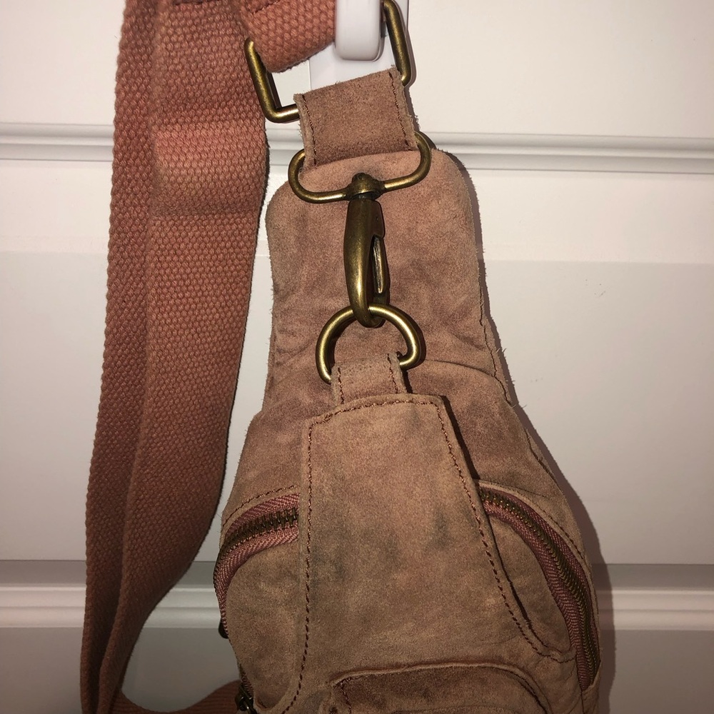 Free People FP Hudson Suede Sling Boho Bag Purse - Picture 3 of 8